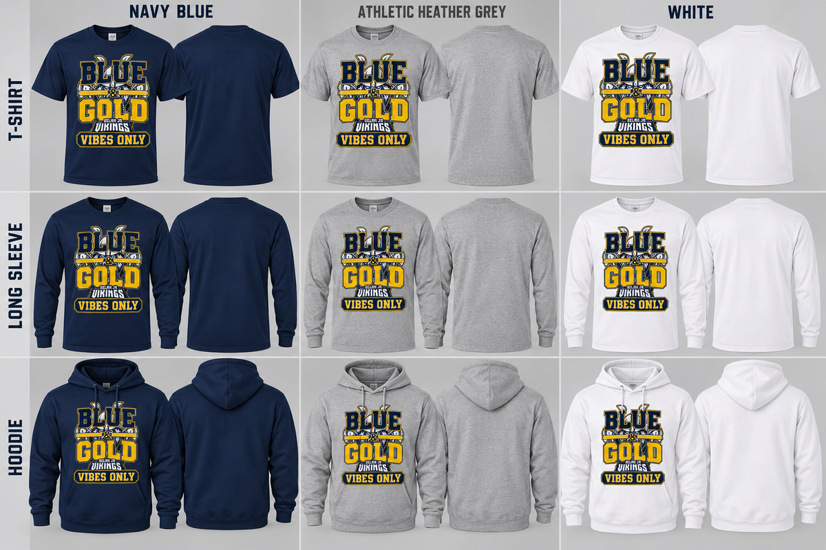 Blue and gold vibes only HOODIE