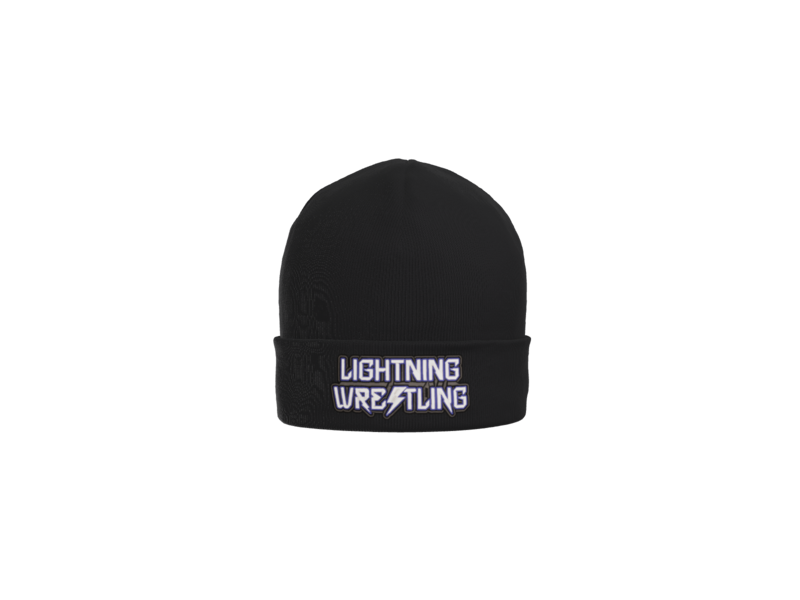 Lightning Wrestling fleece lined embroidered beanie