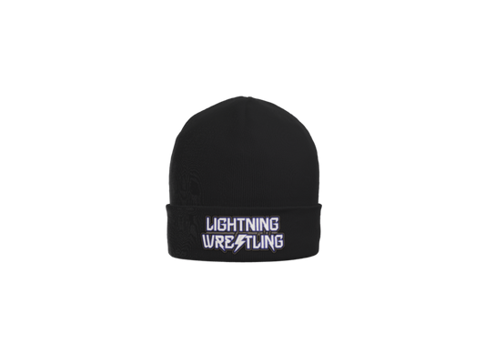 Lightning Wrestling fleece lined embroidered beanie