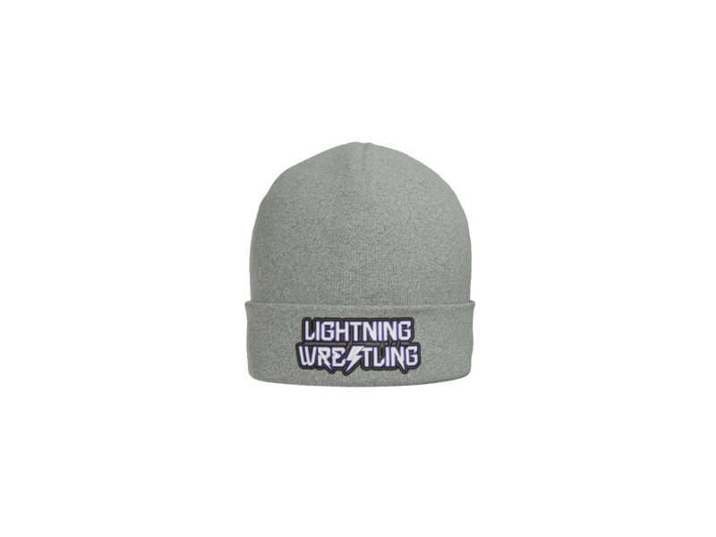 Lightning Wrestling fleece lined embroidered beanie