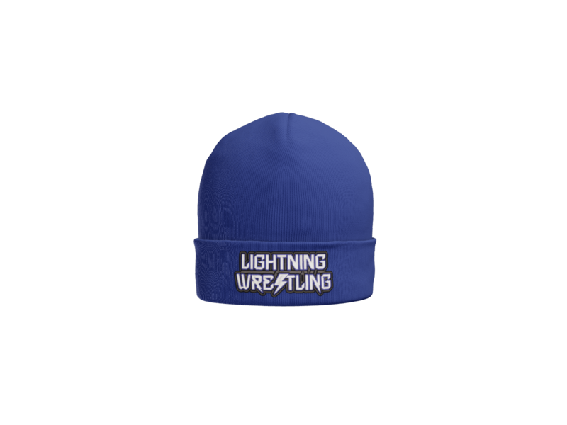 Lightning Wrestling fleece lined embroidered beanie