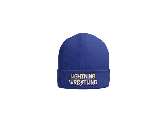 Lightning Wrestling fleece lined embroidered beanie