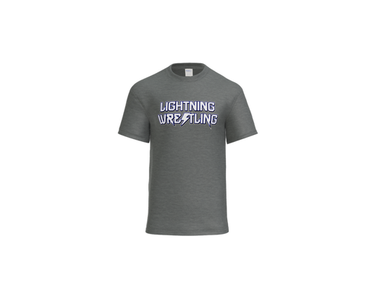 graphite grey Lightning Wrestling tshirt