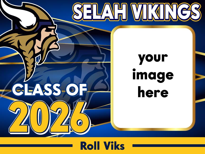 2026 Selah Vikings custom photo yard sign