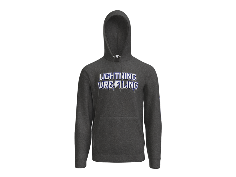 Graphite Grey Lightning Wrestling cotton hoodie