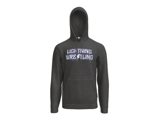 Graphite Grey Lightning Wrestling cotton hoodie