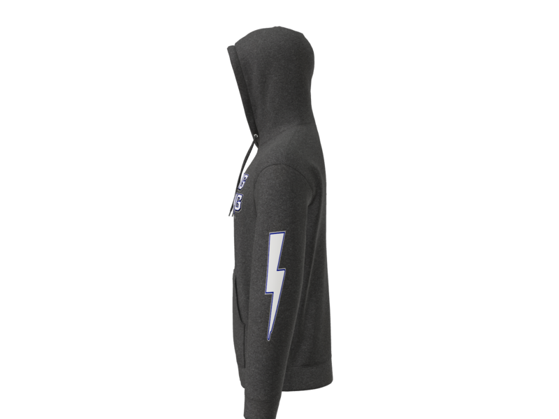 Graphite Grey Lightning Wrestling cotton hoodie