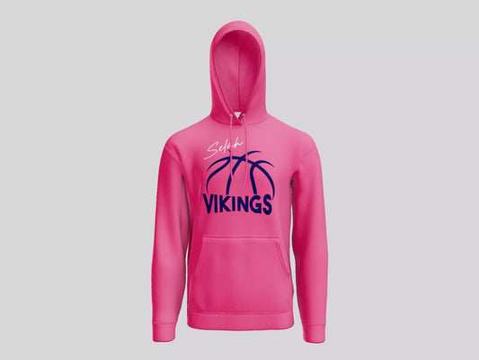 Neon Pink hoodie Ball logo