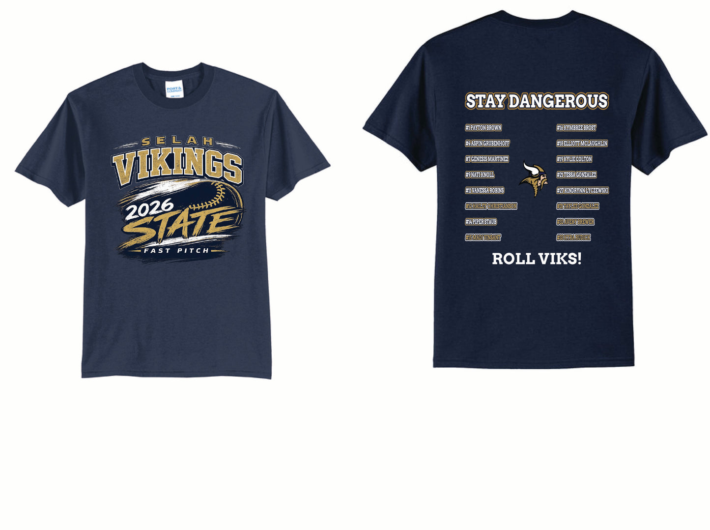 Selah Fastpitch State 2026 Tshirts Navy Blue