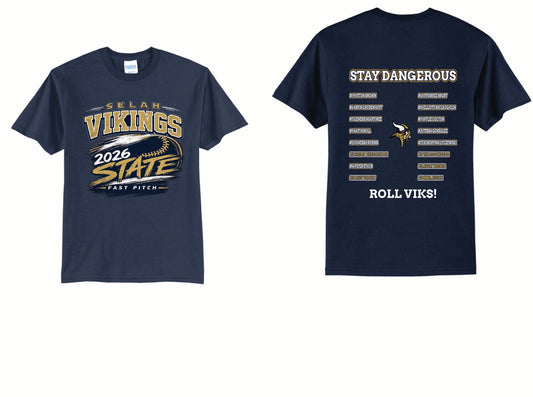 Selah Fastpitch State 2026 Tshirts Navy Blue